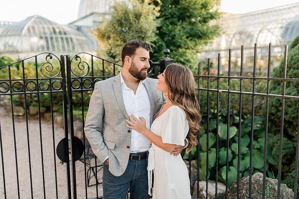 Belle Isle Conservatory | Gabriella & David Downtown Engagement by photographer Morgan Diane