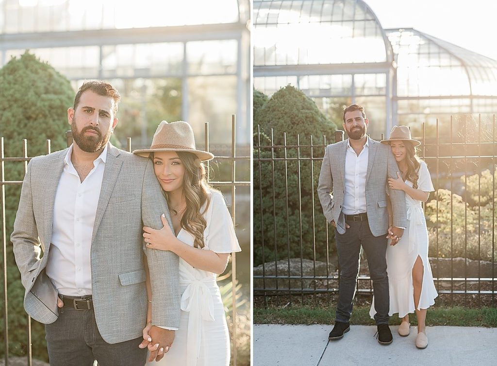 Belle Isle Conservatory | Gabriella & David Downtown Engagement by photographer Morgan Diane